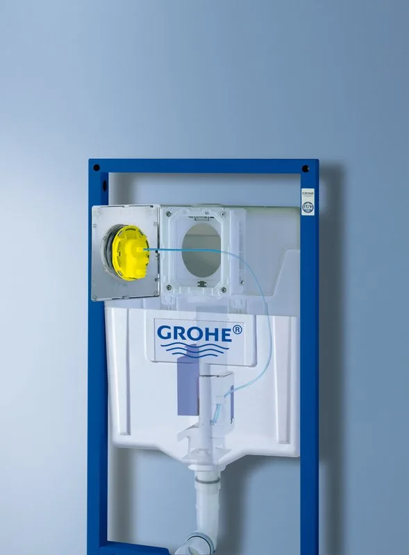 Кнопка смыва Grohe Surf 38574000, хром Sancos — официальный сайт