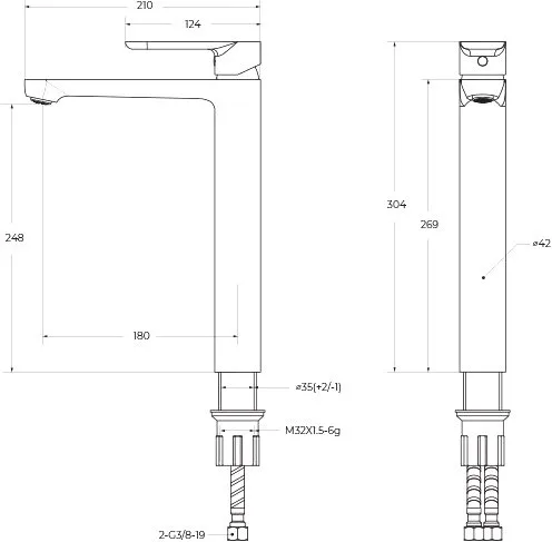 Смеситель Cezares Stylus STYLUS-LC-NOP-W0 матовый черный Sancos — официальный сайт