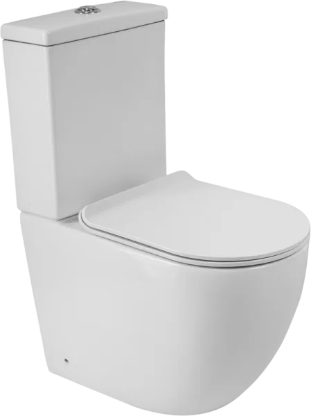 Унитаз-компакт напольный BelBagno Amanda BB051CPR BB901SC с микролифтом, безободковый, глянцевый бел Sancos — Оригинал