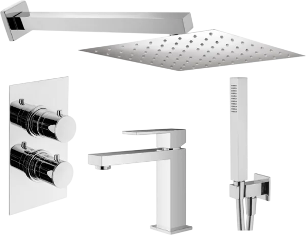Комплект для ванной Plumberia Selection Tag KITTGT18QCR53 С ВНУТРЕННЕЙ ЧАСТЬЮ, хром Sancos — Оригинал