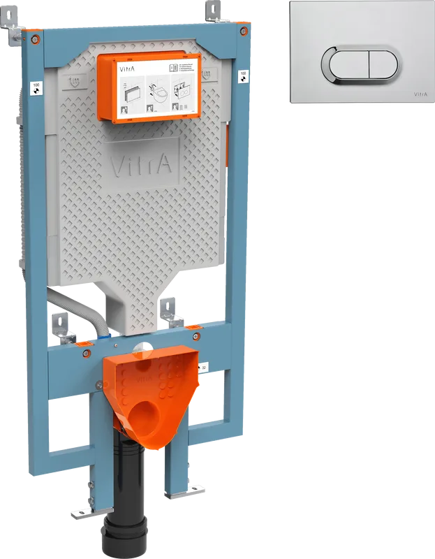 Система инсталляции для унитазов VitrA Vpro 765-5800-01, + Кнопка смыва VitrA 740-0940 сталь Sancos — официальный сайт