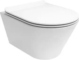 Унитаз подвесной KERAMA MARAZZI Plaza Modern PLMR.wc.02 с крышкой KMDP.seat.00\WHT Sancos — Оригинал