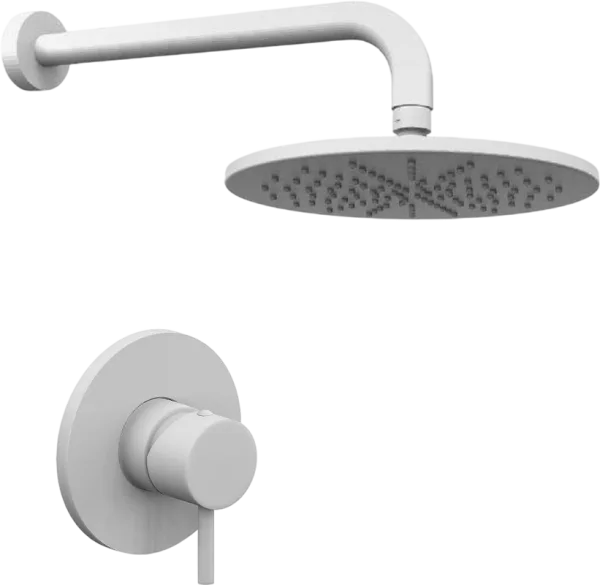 Душевой комплект Paffoni Light KITLIG011BOKING С ВНУТРЕННЕЙ ЧАСТЬЮ, верхний душ 30 см, белый Sancos — Оригинал