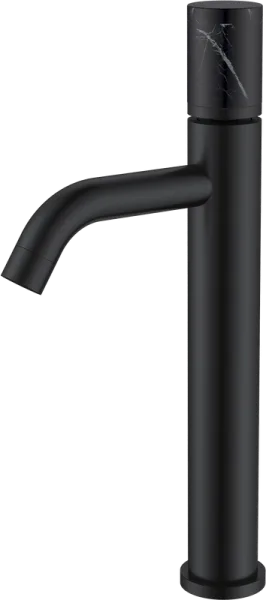 Смеситель для раковины Boheme Stick 122-B-MR-B черный, черный мрамор Sancos — Оригинал