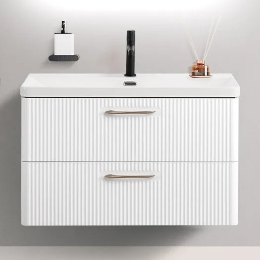 Тумба под раковину без столешницы BelBagno Due 80 bianco lucido Sancos — Оригинал