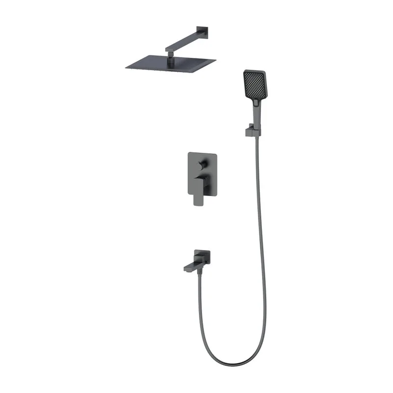 Душевой комплект Oliveeka D OL-939003-BGM С ВНУТРЕННЕЙ ЧАСТЬЮ, матовый оружейный металл Sancos — официальный сайт