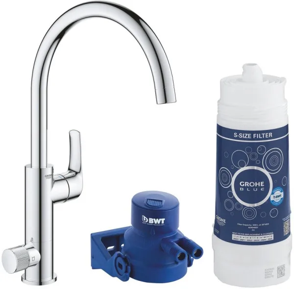 Смеситель для кухни Grohe Blue Pure Eurosmart 119708, с фильтром Sancos — Оригинал