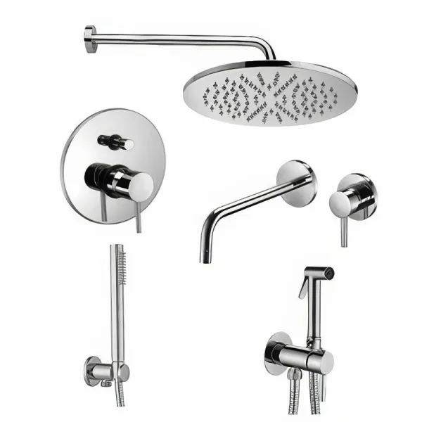 Комплект для ванной Paffoni Light KITZLIG015CR006 С ВНУТРЕННЕЙ ЧАСТЬЮ, хром Sancos — Оригинал