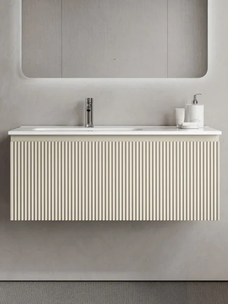 Тумба под раковину Sancos Snob R 1.0 100 подвесная Beige soft (капучино), SNR1.0100LCE Sancos — Оригинал