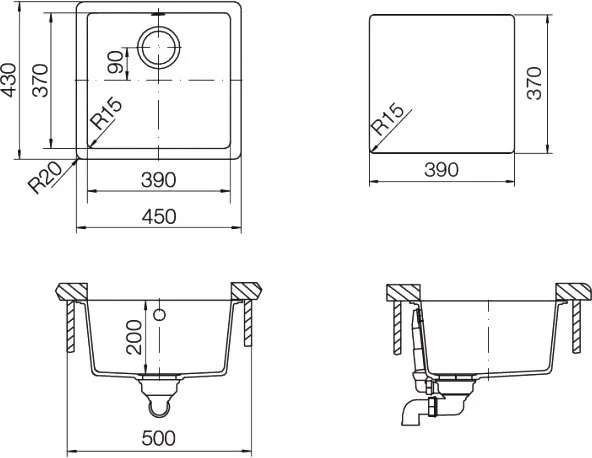 Мойка кухонная Schock Soho 700845U 50 (N-100S) Cristadur магнолия Sancos — официальный сайт