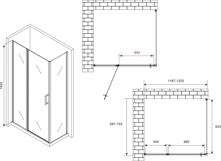 Душевой уголок Abber Sonnenstrand AG04120S-S70 120x70, профиль хром, стекло прозрачное Sancos — официальный сайт