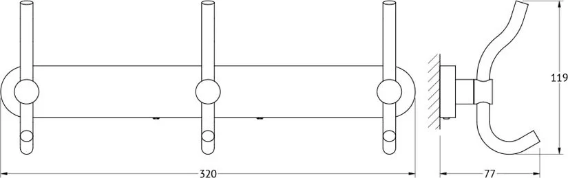 Крючок Artwelle Harmonie HAR 006 вешалка Sancos — официальный сайт