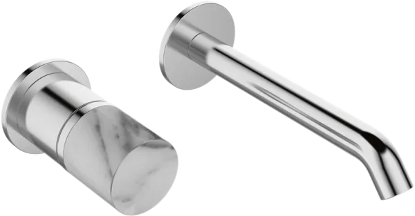 Смеситель для раковины Bronze de Luxe Focus 24686CM С ВНУТРЕННЕЙ ЧАСТЬЮ, хром, мрамор Sancos — Оригинал