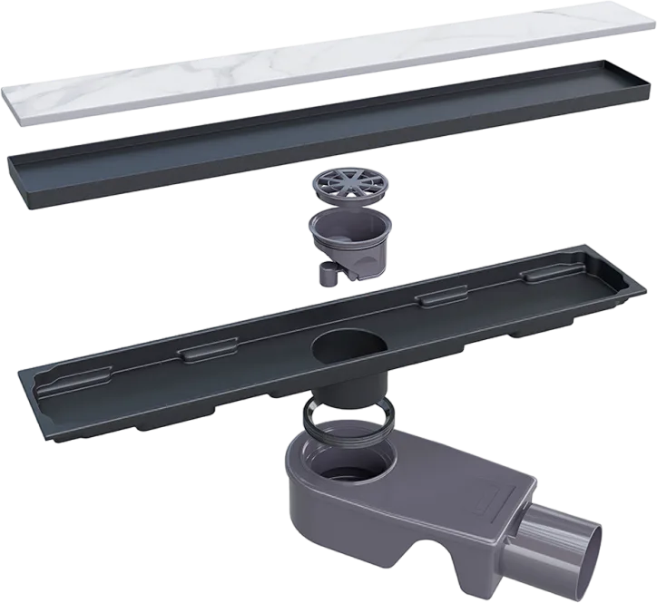 Душевой трап (лоток) RGW Shower Drain SDR-22B 40 см, черный Sancos — официальный сайт
