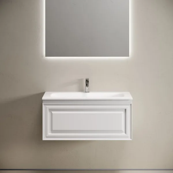 Тумба с раковиной Sancos Very 90 подвесная, bianco, раковина СN7019 Sancos — Оригинал