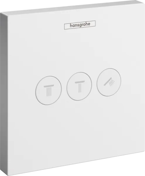 Переключатель потоков Hansgrohe ShowerSelect 15764700 на три потребителя, матовый белый Sancos — Оригинал