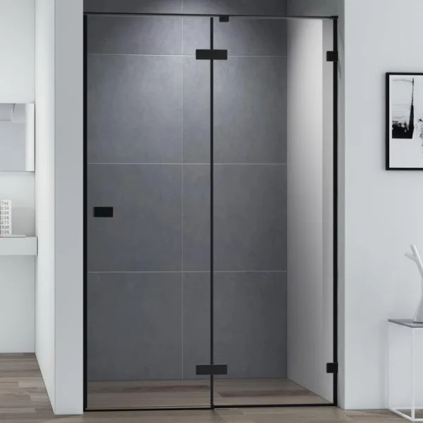 Душевая дверь в нишу Cezares Bellagio BELLAGIO-B-12-100-C-NERO 100 см, черная Sancos — Оригинал