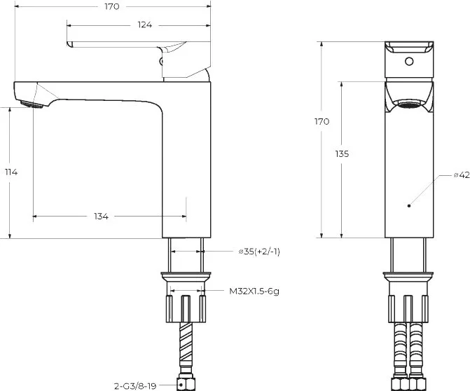 Смеситель Cezares Stylus STYLUS-LS-NOP матовый черный Sancos — официальный сайт