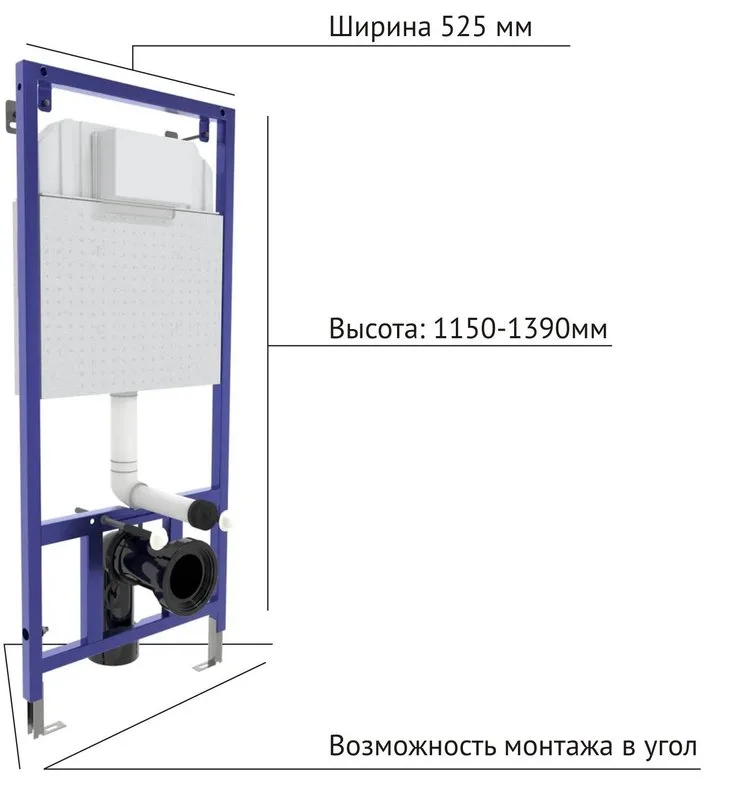 Система инсталляции для унитазов Berges Novum L3, с кнопкой смыва хром Sancos — официальный сайт