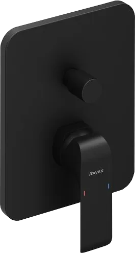 Встраиваемый смеситель Ravak Flat X070179 черный матовый Sancos — Оригинал