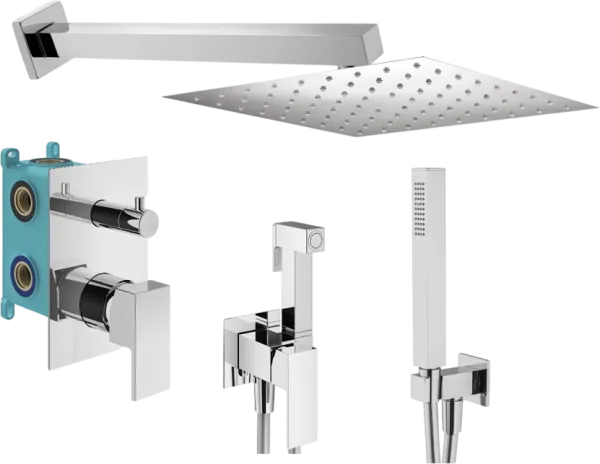 Комплект для ванной Plumberia Selection Tag KITZTG18CR С ВНУТРЕННЕЙ ЧАСТЬЮ, хром Sancos — Оригинал