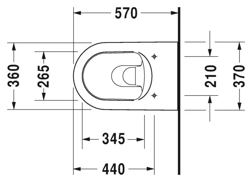 Чаша для унитаза подвесного Duravit ME by Starck 25280900001 Sancos — официальный сайт