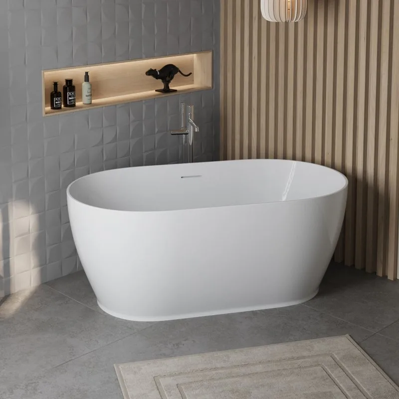 Акриловая ванна BelBagno BB413 170x80 см, отдельностоящая, белая, овальная, со сливом-переливом, с д Sancos — официальный сайт