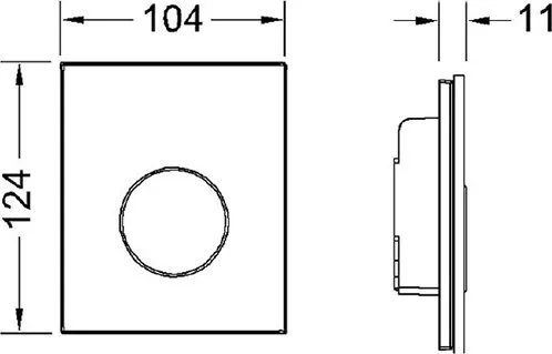 Кнопка смыва TECE Loop Urinal 9242653 зеленое стекло, кнопка хром Sancos — официальный сайт