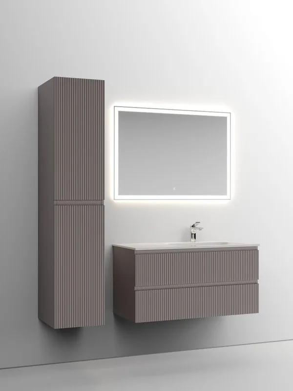 Шкаф-пенал для ванной Sancos Snob T 35 см, универсальный, Doha soft (пыльная роза) Sancos — официальный сайт