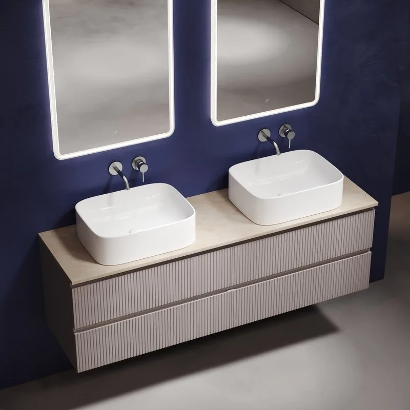 Тумба с раковиной Sancos Snob T 160 doha soft, столешница бежевая TT160A2, раковина CN6052 Sancos — официальный сайт