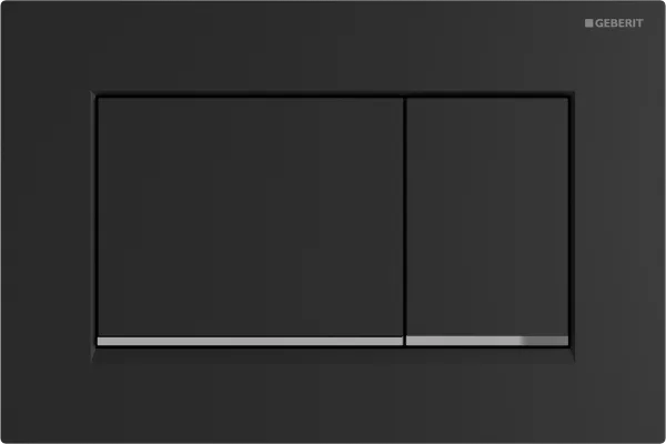 Кнопка смыва Geberit Sigma 30 115.883.14.1 черная матовая, хром глянцевый Sancos — Оригинал