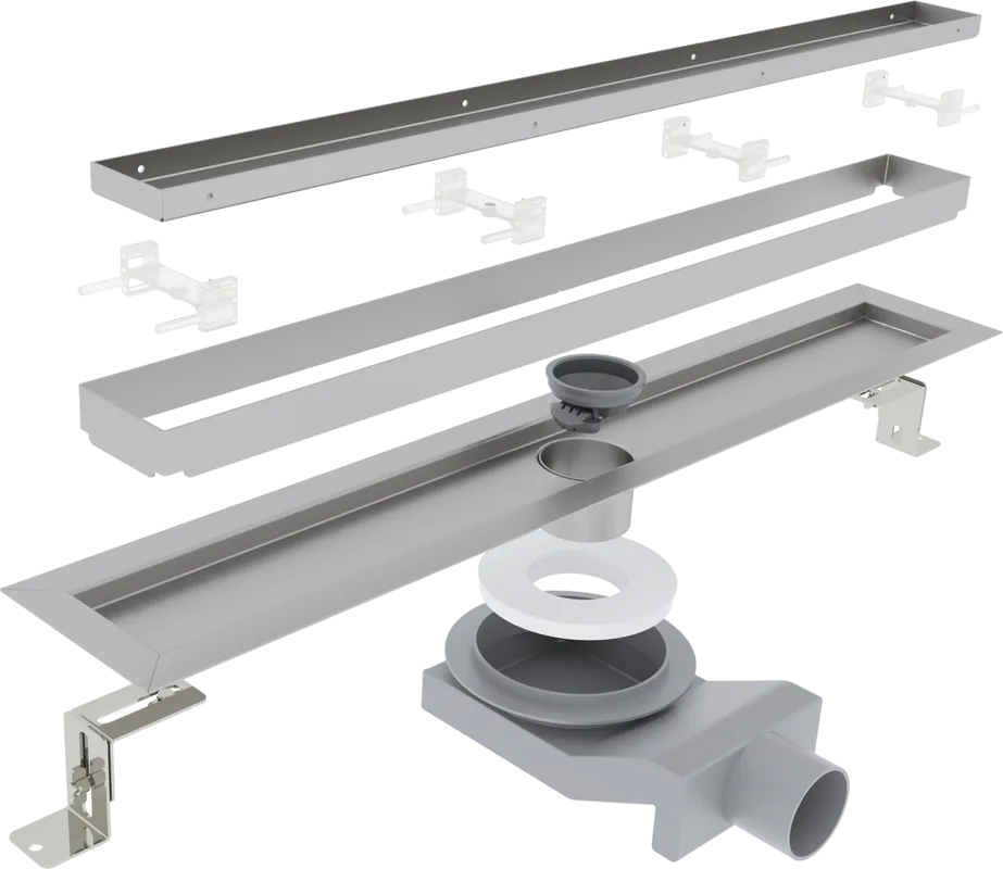 Душевой трап (лоток) Plumberia Selection PST In-Tile 80 см, нержавеющая сталь матовая Sancos — официальный сайт