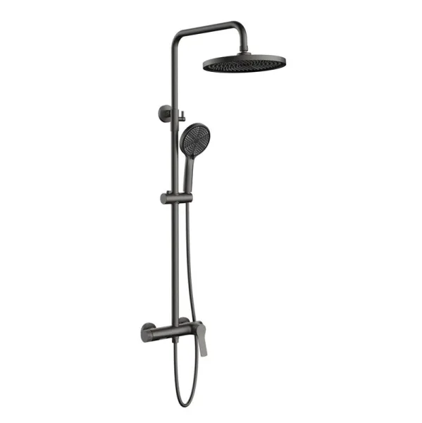 Душевая стойка Vincea Arco VSFS-4AR1GM, с изливом, вороненая сталь Sancos — Оригинал