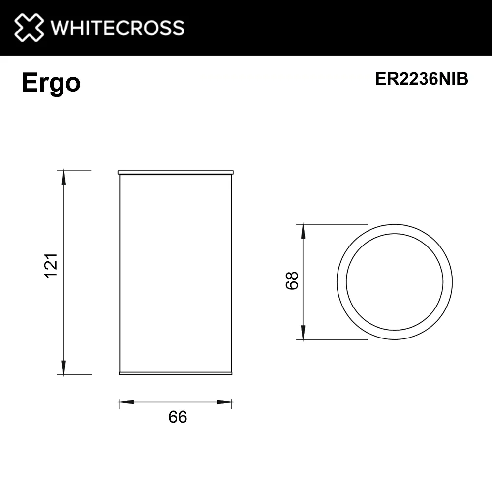 Стакан WHITECROSS Ergo ER2236NIB брашированный никель Sancos — официальный сайт