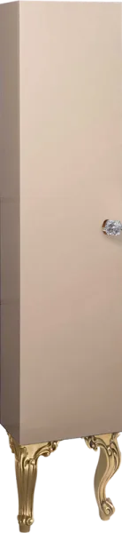 Шкаф-пенал для ванной Armadi Art NeoArt капучино с ручкой Crystal золото, с ножками Sancos — Оригинал