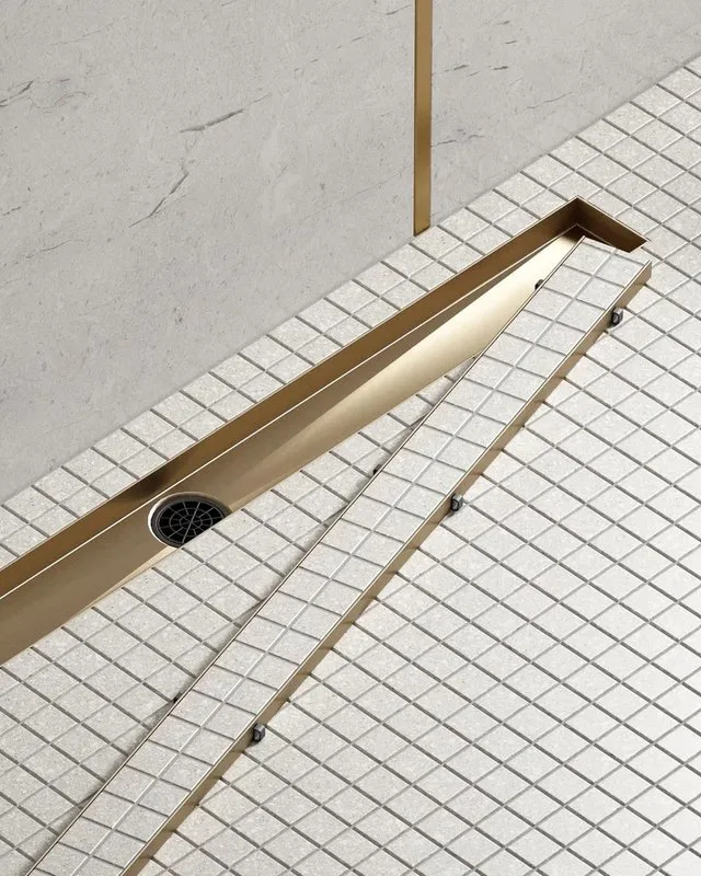 Душевой трап (лоток) Timo Drain Systems DS230207/17 700 двусторонняя панель plate под плитку, золото Sancos — официальный сайт