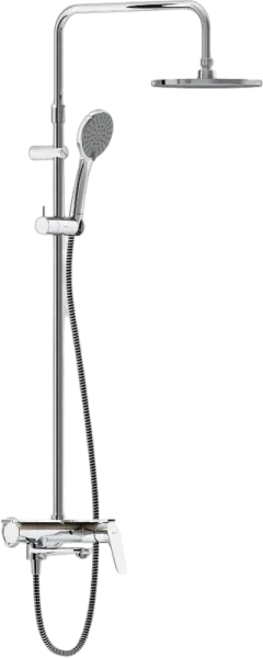Душевая стойка Damixa Jupiter 977730000, хром, с полочкой Sancos — Оригинал