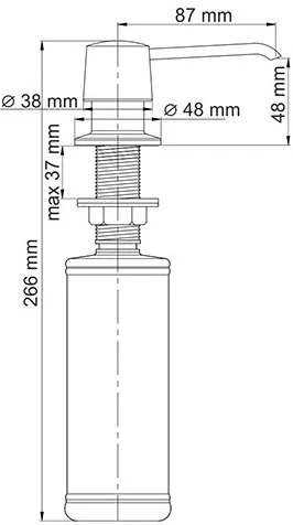 Дозатор для кухонной мойки Wasserkraft K-1599 Sancos — официальный сайт