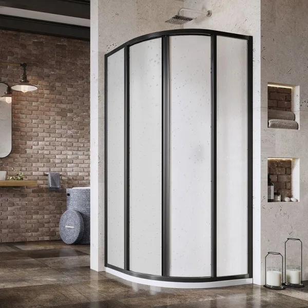 Душевой уголок Ravak Supernova SKCP4-80 195 Pearl, профиль черный Sancos — Оригинал