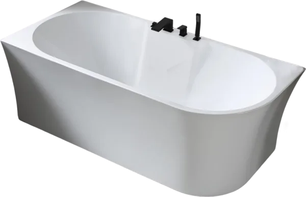 Акриловая ванна Abber AB9335-1.7 L 170x80 см, угловая, левая, пристенная, белая, асимметричная, с ка Sancos — Оригинал