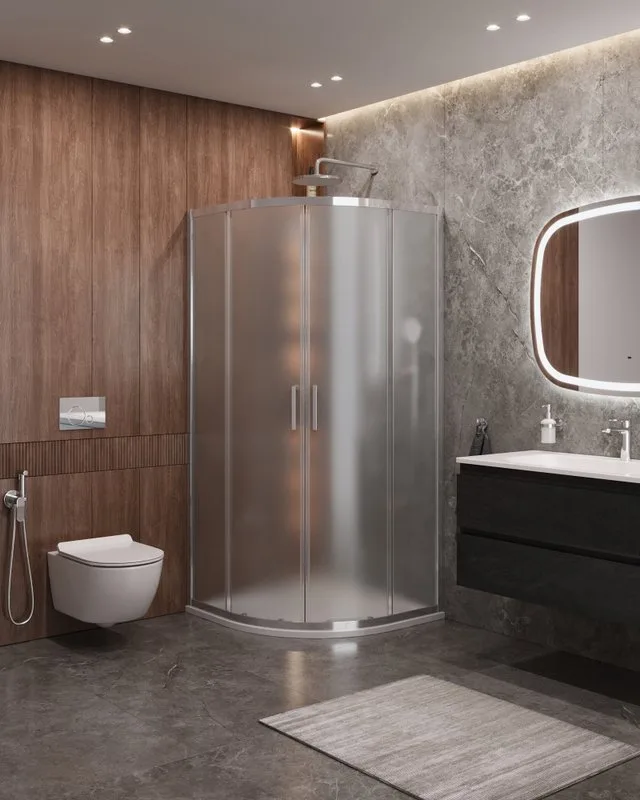 Душевой уголок Cezares Molveno R 2 80 P Cr стекло punto Sancos — официальный сайт