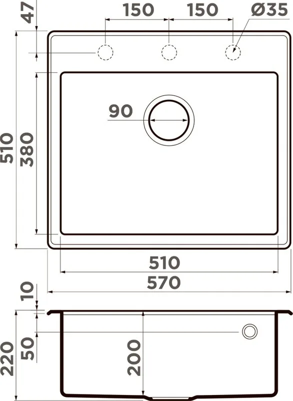 Мойка кухонная Omoikiri Tedori 57 белая Sancos — официальный сайт