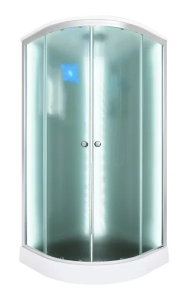 Душевая кабина DTO D09S 90х90, LED, профиль хром, стекло матовое Sancos — Оригинал