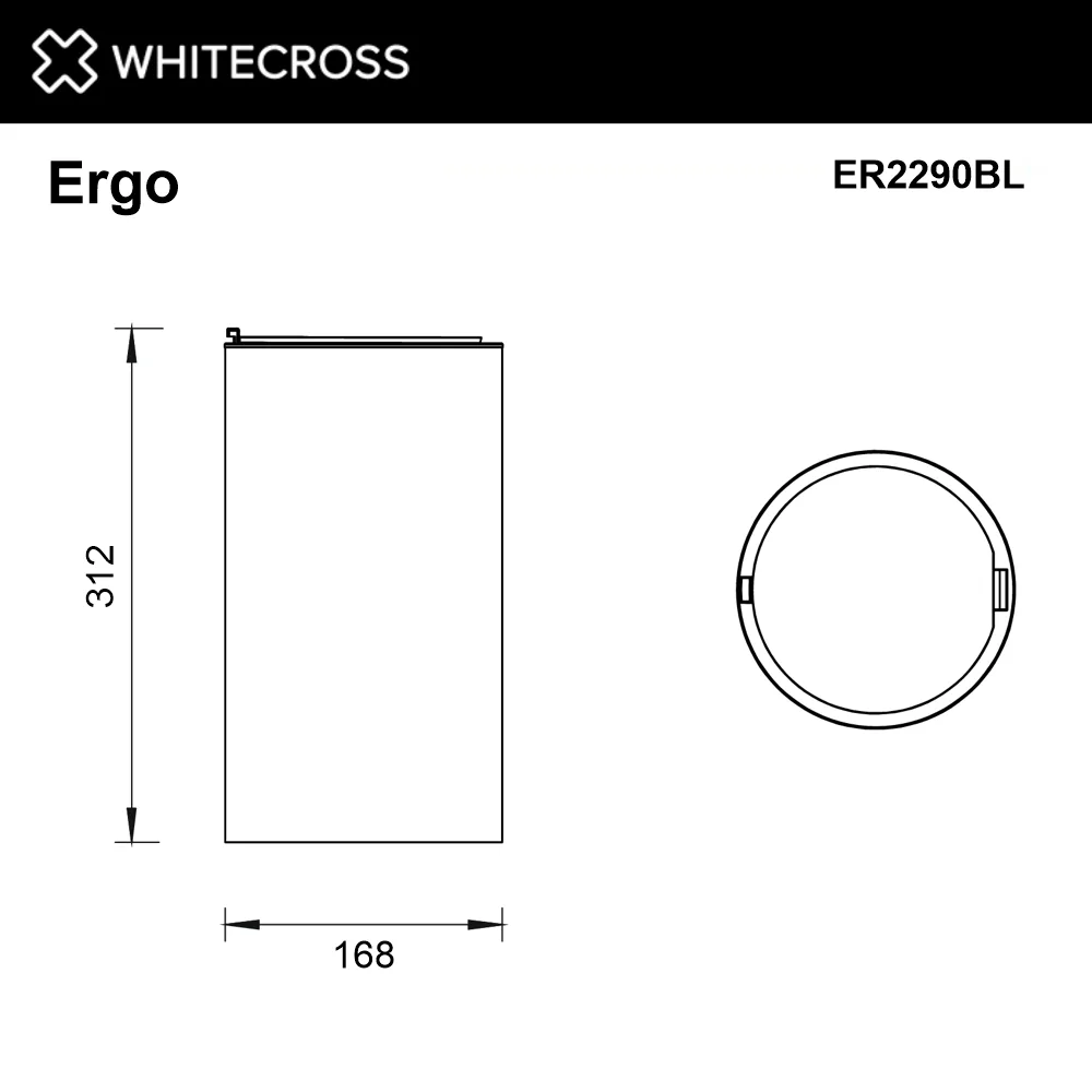 Мусорное ведро WHITECROSS Ergo ER2290BL 4 л, черный матовый Sancos — официальный сайт
