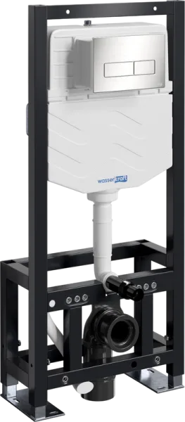Система инсталляции для унитазов Wasserkraft Dill 61TLT.010.ME.BN03, с кнопкой смыва никель Sancos — Оригинал