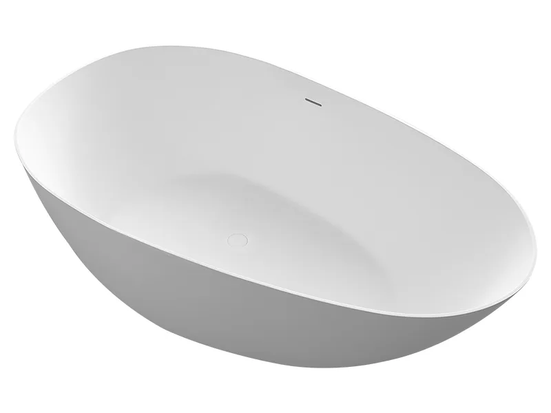 Ванна из искусственного камня Uni-Flo Ova 170x85 см, отдельностоящая белая матовая Sancos — официальный сайт