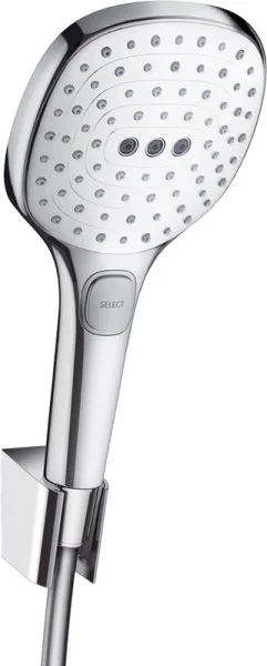 Душевой гарнитур Hansgrohe Raindance Select E 26720400, белый/хром Sancos — Оригинал