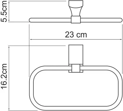 Полотенцедержатель Wasserkraft Leine White K-5060 Sancos — официальный сайт