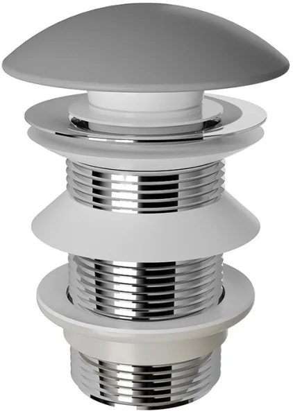 Донный клапан для раковины Aqueduto Ralo RAL0130 push-open, серый матовый Sancos — Оригинал