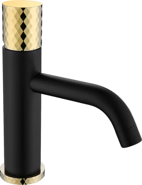Смеситель для раковины Boheme Stick 121-BG black diamond gold Sancos — Оригинал